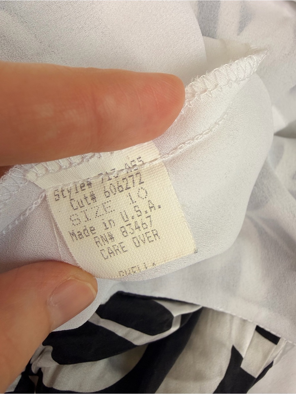 Vintage Silk Mica Black & White Swirl V-Neck Midi Dress - Y2K Goth Sleevless - Picture 6 of 8